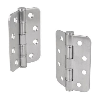 2 pezzi di cerniere per porte SISO / UMAXO® di alta qualità in solido acciaio inox 102 mm, con angoli arrotondati, incl. Viti. Cerniera per porte pesanti. Cerniera in acciaio inox SUS304 (V2A), spessore del materiale 3mm - immagine 3