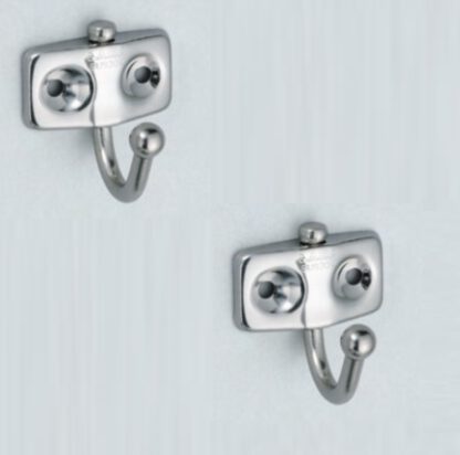 2 pz. ganci girevoli di alta qualità in acciaio inossidabile per il montaggio a parete, grandi. Adatto anche per camper e barche. Gancio in acciaio inossidabile TK-45 di Sugatsune / Lampada (Giappone) - immagine 4