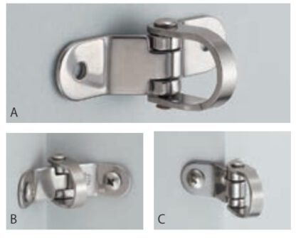 Gancio flessibile girevole in acciaio inossidabile per superfici piane, angoli o bordi. DZ-270 di Sugatsune LAMP® / Giappone - immagine 9