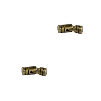 2 pezzi UMAXO® Brass Drill-in Hinge Ø5 x 15 mm per portagioie, piccoli astucci o sportelli. Nastro perforante - Bronzo