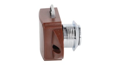 Robusta chiusura a pulsante con funzione maniglia, in ABS, superficie: cromata, versione: rotonda, 14.03.047-0. Pulsante compatto per roulotte, yacht, roulotte, barche, anta dell'armadio, cassetto e molto altro, di SISO Danimarca - immagine 5