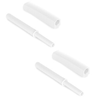 Elegante chiusura a scatto in 2 pezzi con alloggiamento di montaggio, superficie: bianco, versione: amagnetica, 1900215. Stabile apriporta push-to-open per ante di mobili, ante di armadi, sportelli e molto altro, di EMUCA