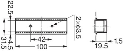Maniglia di ingresso pieghevole in lega di zinco, finitura: nichelato, satinato opaco, 100 mm (4") FH-100BK-00. Maniglia di ingresso FH-100BK-00 per mobili per ufficio, mobili per la casa, mobili da cucina, di Sugatsune / LAMP® (Giappone) - immagine 4