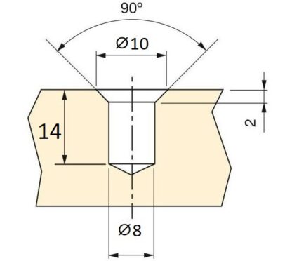 20 pezzi di bussola a vite di alta qualità con filettatura interna M6, testa svasata con esagono incassato e bordo di copertura, in zinco pressofuso massiccio, 13 mm (0,6"), 8008001. Dado avvitabile per mobili, pannelli in legno, truciolare, tavolo e molt - immagine 3