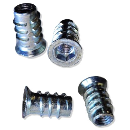 20 pezzi di bussola a vite di alta qualità con filettatura interna M6, testa svasata con esagono incassato e bordo di copertura, superficie: zincata, 17 mm (0,7"), 8007705. Dado avvitabile per mobili, pannelli in legno, truciolare, tavolo e molto altro, b - immagine 4