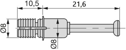 20 bulloni ad espansione, in acciaio e plastica, superficie: zincato, 21,6 mm (27/32"), 5912805. Ancoraggio di collegamento espandibile per connettori eccentrici, ripiani, parti di armadi e molto altro, di EMUCA - immagine 2