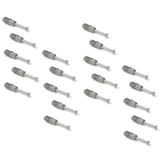 20 bulloni ad espansione, in acciaio e plastica, superficie: zincata, 31,6 mm (1-1/4"), 5912905. Tassello di collegamento divaricabile per connettori eccentrici, ripiani, parti di armadi e molto altro, di EMUCA