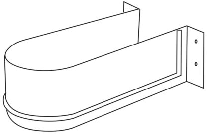 Apertura curva per sifone, in plastica, superficie: grigio antracite, 3044423. protezione per sifone per mobile, mobile da cucina, mobile da bagno, sifone, scarico e molto altro, di EMUCA - immagine 4