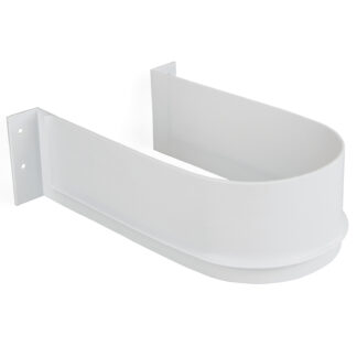 Apertura per sifone curva, in plastica, superficie: bianca, 3044415. protezione per sifone per mobiletto, mobile da cucina, mobile da bagno, sifone, scarico e molto altro, di EMUCA