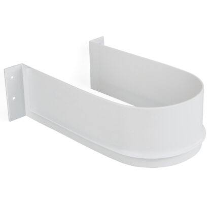Apertura per sifone curva, in plastica, superficie: bianca, 3044415. protezione per sifone per mobiletto, mobile da cucina, mobile da bagno, sifone, scarico e molto altro, di EMUCA