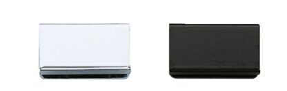 Contropiastra per vetro spessore 5 mm (13/64"), con funzione maniglia, superficie: cromata, 40 mm (1-37/64"), K-150CR. Controparte per anta della vetrina, pigliamosche magnetico e molto altro, di Sugatsune / LAMP® (Giappone) - immagine 3
