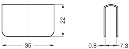 Contropiastra per vetro spessore 5 mm (13/64"), in acciaio, superficie: nera, 35 mm (1-3/8"), K-110B. Controparte per anta della vetrina, pigliamosche magnetico e molto altro, di Sugatsune / LAMP® (Giappone) - immagine 4