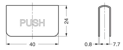 Contropiastra per vetro spessore 5 mm (13/64"), in acciaio, superficie: cromata, 40 mm (1-37/64"), K-130CR. Controparte per anta della vetrina, pigliamosche magnetico e molto altro, di Sugatsune / LAMP® (Giappone) - immagine 2