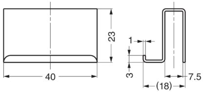Contropiastra per vetro spessore 6 mm (15/64"), con funzione maniglia, superficie: cromata, 40 mm (1-37/64"), K-150CR e K-130-P6. Controparte per anta della vetrina, pigliamosche magnetico e molto altro, di Sugatsune / LAMP® (Giappone) - immagine 2