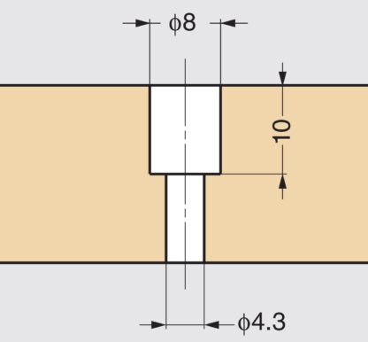 Impugnatura rettangolare di alta qualità in solida lega di zinco, finitura: bronzo bianco, opaco satinato, 130 mm (5,2") UTZ-130WB. Maniglia per mobili UTZ-130WB per cassetto, armadio, mobili per ufficio, mobili per camera da letto, mobili da cucina, di S - immagine 3