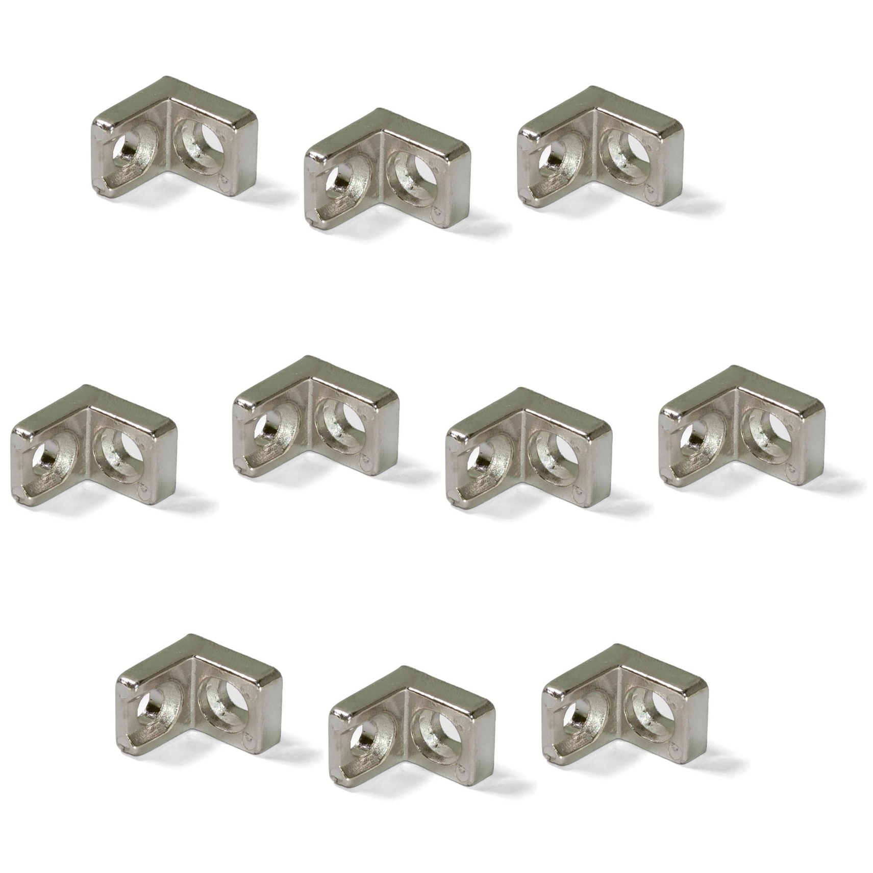 10pcs piccoli connettori angolari robusti in lega di zinco solido