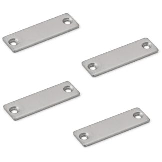 Contropiastra magnetica resistente alla corrosione da 4 pezzi rivestita in acciaio inossidabile SUS304 (V2A), MC-JM49. Controparte magnetica in acciaio inox per chiusure magnetiche, serratura magnetica, anta dell'armadio e molto altro, di Sugatsune / LAMP® (Giappone)