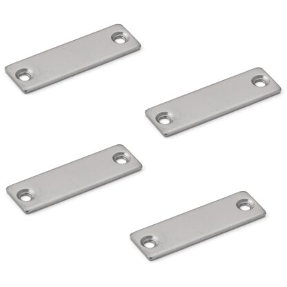 Contropiastra magnetica resistente alla corrosione da 4 pezzi rivestita in acciaio inossidabile SUS304 (V2A), MC-JM49. Controparte magnetica in acciaio inox per chiusure magnetiche, serratura magnetica, anta dell'armadio e molto altro, di Sugatsune / LAMP® (Giappone)