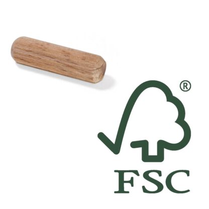 10 pezzi di tasselli lunghi in legno di faggio, superficie: nervata, 40 mm (1,6") 9094878. Tasselli in legno 9094878 per pannelli di legno, connessione in legno, costruzione di mobili, costruzione di scaffali, by EMUCA - immagine 3