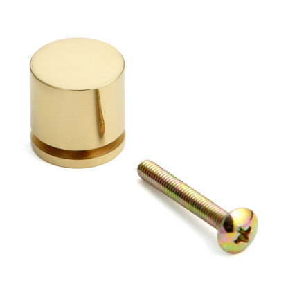 Maniglia in ottone di alta qualità, finitura: lucida lucida, 18 mm (0,8") KHE107-18PB. Pomello maniglia in ottone per cassetto, anta mobili, mobile cucina, armadio ufficio e molto altro, di Sugatsune / LAMP® (Giappone)