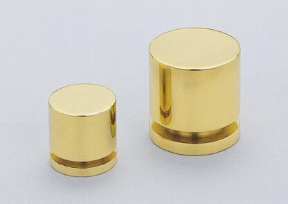Maniglia in ottone di alta qualità, finitura: lucida lucida, 18 mm (0,8") KHE107-18PB. Pomello maniglia in ottone per cassetto, anta mobili, mobile cucina, armadio ufficio e molto altro, di Sugatsune / LAMP® (Giappone) - immagine 3