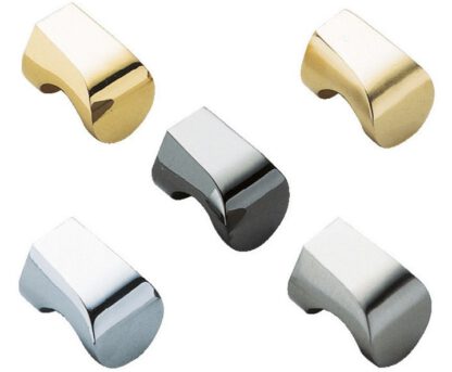 Maniglia in lega di zinco di alta qualità, finitura: ottone, lucido lucido, 16 mm (0,7") MKZ-15PB. Pomello maniglia in lega di zinco per cassetto, porta mobili, mobile cucina, armadio ufficio e molto altro, di Sugatsune/LAMP® (Giappone) - immagine 3