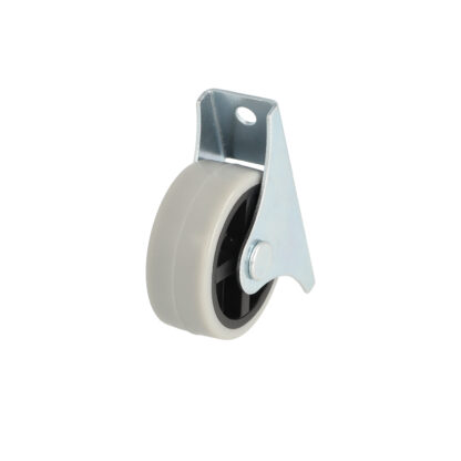 4 ruote per mobili, in robusto poliuretano, superficie: grigio, 40 mm (1,6"), 08.06.044-0. Set di rotoli per cassettiera sottoletto, scatola dei giocattoli, scatola, scatola, elettrodomestici, mobili e molto altro, di SISO Danimarca - immagine 4