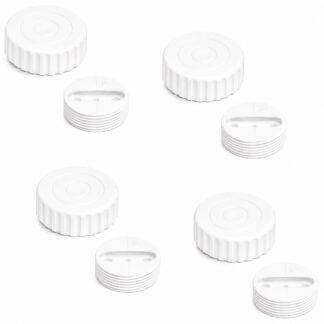 4 pezzi di regolatore robusto per mobili, capacità di carico: 800 kg (1764 lbs), superficie: bianca, ⌀40 mm (1-37/64"), versione: standard, B571-40-WH. Piede regolabile per gambe di tavolo, gambe per mobili, piedi per mobile e molto altro, di Kojima (Giappone)