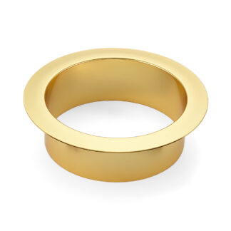 Coperchio di alta qualità per cestino dei rifiuti, a forma di anello, Ø136 mm, da montare nel piano di lavoro. Gettacarte per contenitore di rifiuti in acciaio inox massiccio di Sugatsune / LAMP® (Giappone) - Acciaio inossidabile, placcato oro