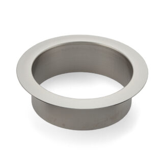 Coperchio di alta qualità per cestino dei rifiuti, a forma di anello, Ø136 mm, da montare nel piano di lavoro. Gettacarte per contenitore di rifiuti in acciaio inox massiccio di Sugatsune / LAMP® (Giappone) - Acciaio inox, opaco