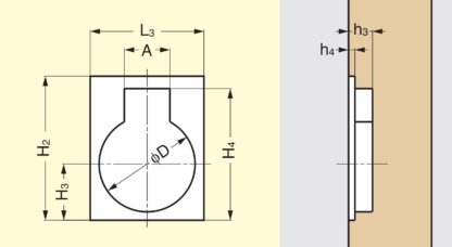Manico pieghevole ad anello in ottone, finitura: opaco satinato, 30,5 mm (1,3") 587B-40SB. Maniglia ad anello 587B-40SB per camper, barca, sportello di ispezione, porta di ispezione, di Sugatsune / LAMP® (Giappone) - immagine 4