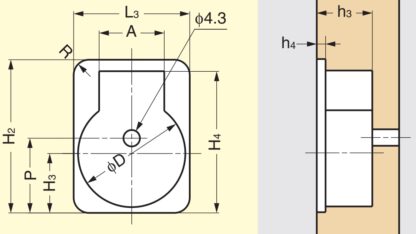 Manico pieghevole ad anello in ottone, finitura: opaco satinato, 38 mm (1,5") 587-50SB. Maniglia ad anello 587-50SB per camper, barca, portello di ispezione, porta di ispezione, di Sugatsune / LAMP® (Giappone) - immagine 4