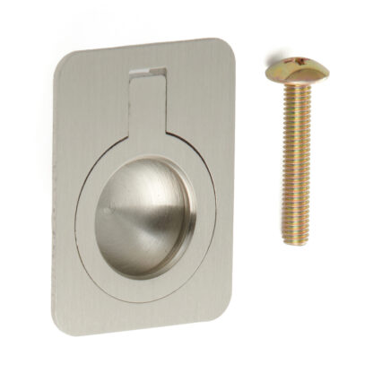 Manico pieghevole ad anello in ottone, finitura: bronzo bianco, opaco satinato, 30,5 mm (1,3") 587-40WB. Maniglia ad anello 587-40WB per camper, barca, portello di ispezione, porta di ispezione, di Sugatsune / LAMP® (Giappone)