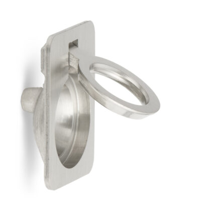 Manico pieghevole ad anello in ottone, finitura: bronzo bianco, opaco satinato, 30,5 mm (1,3") 587-40WB. Maniglia ad anello 587-40WB per camper, barca, portello di ispezione, porta di ispezione, di Sugatsune / LAMP® (Giappone) - immagine 5