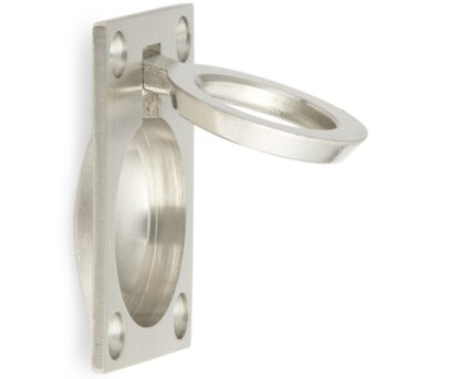 Manico pieghevole ad anello in ottone, finitura: bronzo bianco, opaco satinato, 38 mm (1,5") 587B-50WB. Maniglia ad anello 587B-50WB per camper, barca, portello di ispezione, porta di ispezione, di Sugatsune / LAMP® (Giappone) - immagine 5