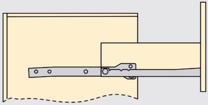 Guide reggispinta a rulli, prolunga parziale, laccato nero, RAL 9005, 600 mm (23,7"). Guide in acciaio con prolunga parziale, per cassetto in legno, cassetto vassoio, cassetto in legno, mobili cucina, arredo ufficio, arredo casa, by EMUCA - immagine 7