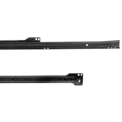 Guide reggispinta a rulli, prolunga parziale, laccato nero, RAL 9005, 600 mm (23,7"). Guide in acciaio con prolunga parziale, per cassetto in legno, cassetto vassoio, cassetto in legno, mobili cucina, arredo ufficio, arredo casa, by EMUCA - immagine 4
