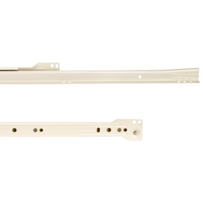 Guide reggispinta a rulli, prolunga parziale, laccato bianco, RAL 9001, 400 mm (15,8"). Guide in acciaio con prolunga parziale, per cassetto in legno, cassetto vassoio, cassetto in legno, mobili cucina, arredo ufficio, arredo casa, by EMUCA - immagine 3
