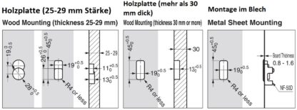 Gancio pieghevole a molla tonda di alta qualità per incasso, superficie: cromato, 52 mm (2,1"), NF-R52-CR. Gancio pieghevole rotondo con chiusura automatica, per mininyhouse, camper, roulotte, yacht, treno, autobus e molto altro, di Sugatsune / LAMP® (Gia - immagine 4