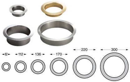 Gettarifiuti rotondo di alta qualità, in acciaio inossidabile, superficie: placcato oro 24K, 136 mm (5,4"), AN-DH011-GP. Lettiera per rifiuti in acciaio inox, per sistemi di ristorazione, allestimento di negozi, saloni di bellezza e molto altro, di Sugats - immagine 5