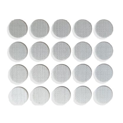 20 pezzi di copertura autoadesiva in plastica, superficie: effetto tessuto, grigio, 13 mm (0,6") 5128927. Copriforo per viti in plastica per mobili, armadietti, tavoli, letti, mobili da cucina e molto altro, da EMUCA