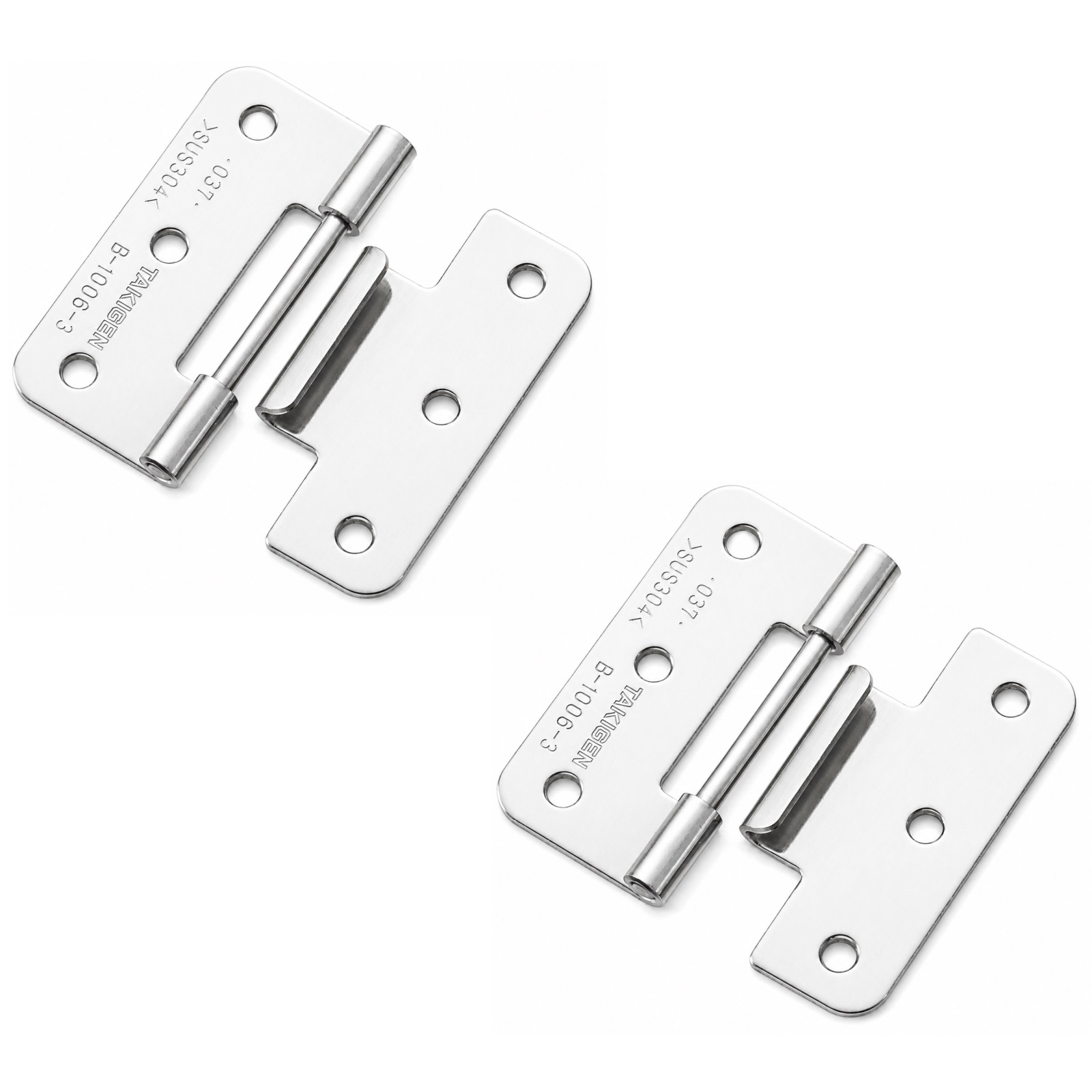2 pezzi di cerniera a spina di alta qualità, B-1006-3, altezza: 40 mm, di TAKIGEN, capacità di carico: 4 kg (9 lbs). Immagine del prodotto