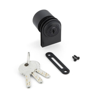 Serratura a leva, per porte in vetro, serie Million Lock, con chiave simile 1310GL-BL-D, di Sugatsune / LAMP (Giappone)
