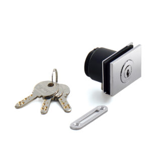 Serratura a leva, per porte a vetro, con chiave uguale GS-GL5-CR-D, di Sugatsune / LAMP (Giappone)