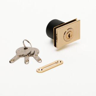 Serratura a leva, per porte a vetro, con chiave diversa GS-GL5-GP-B, di Sugatsune / LAMP (Giappone)