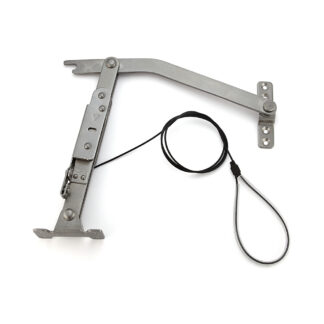 Fermaporta, con verricello a fune metallica YA-2020WL, lunghezza: 395 mm, di Sugatsune / LAMP (Giappone)