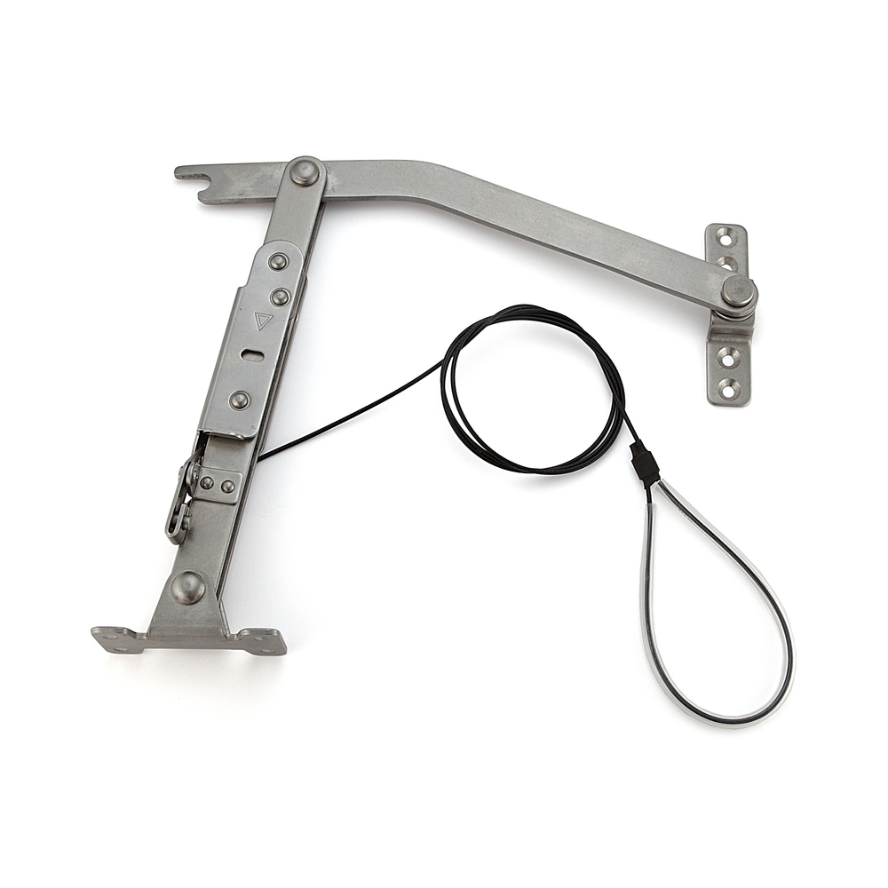 Fermaporta, con verricello a fune metallica YA-2020WL, lunghezza: 395 mm, di Sugatsune / LAMP (Giappone)