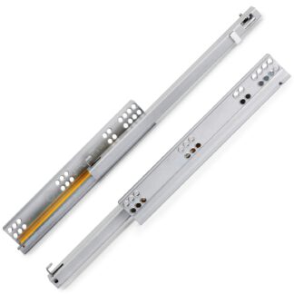 Guide sottopavimento, capacità di carico: 25 kg (56 lbs), 350 mm (13-25/32"), versione: estrazione parziale con chiusura ammortizzata, 3019205. Cassetti sottopavimento di alta qualità per cassetti in legno, cassetti in legno, ripiani in legno e molto altro, di EMUCA