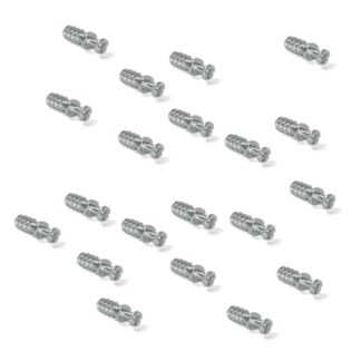 20 robusti bulloni di collegamento per foro ⌀6 mm, in acciaio, 11 mm (7/16"), 8905305. Robusto perno eccentrico per il collegamento di mobili e molto altro, di EMUCA