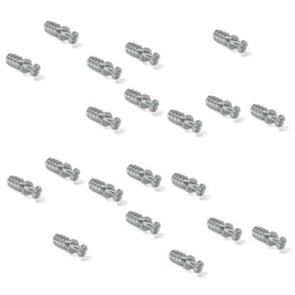 20 pezzi di robusto bullone di collegamento per foro ⌀6 mm, in acciaio, 8 mm (5/16"), 8905205. Robusto perno eccentrico per il collegamento di mobili e molto altro, di EMUCA